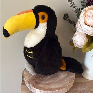 Adorable Black and Yellow Toucan Stuffed Animal